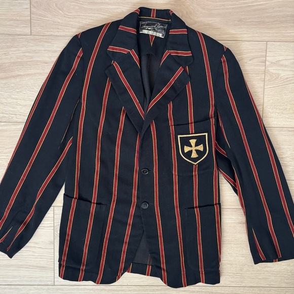 Vintage Rugby Venetian Striped British Regatta Rowing School Uniform Blazer - Picture 6 of 11